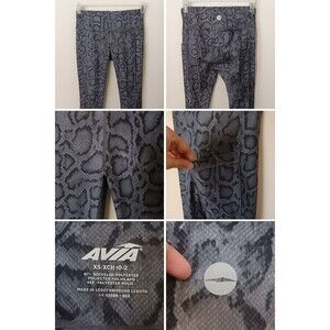 Avia Leggings XS Snakeskin Print Recycled Polyester‎ Pockets Moisture-wicking